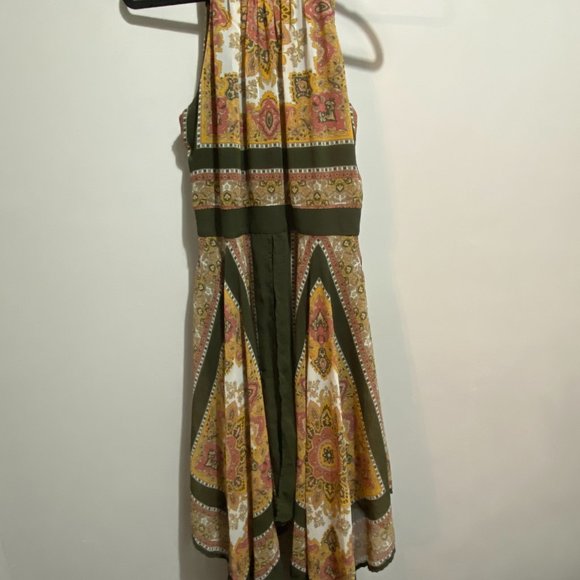 Boho Print Handkerchief Hem Dress - Picture 4 of 7